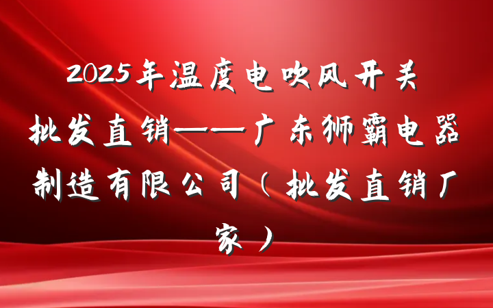 2025年温度电吹风开关批发直销——广东狮霸电器制造有限公司(批发直销厂家)