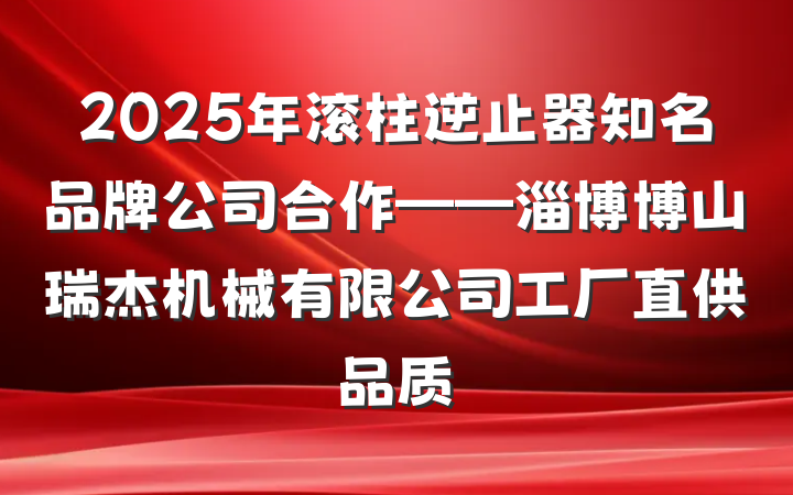 2025年滚柱逆止器知名品牌公司合作——淄博博山瑞杰机械有限公司工厂直供品质
