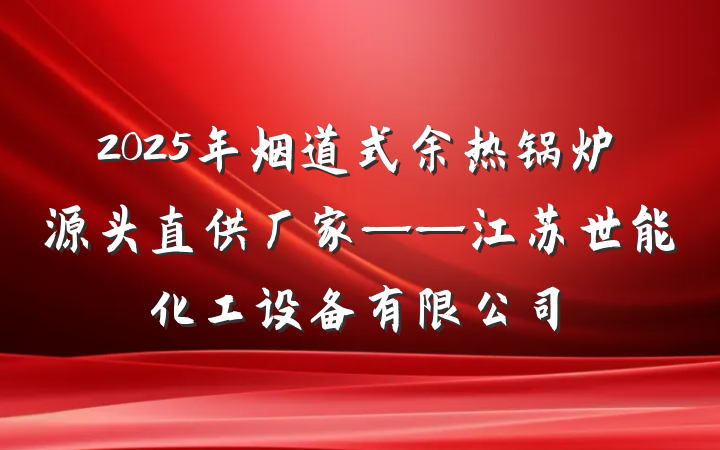 2025年烟道式余热锅炉源头直供厂家——江苏世能化工设备有限公司