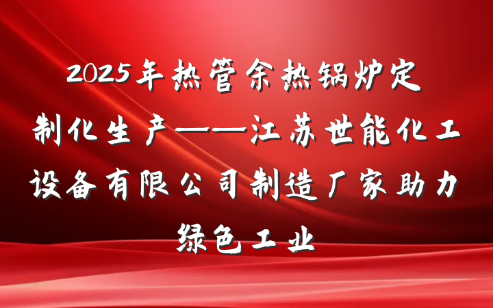 2025年热管余热锅炉定制化生产——江苏世能化工设备有限公司制造厂家助力绿色工业