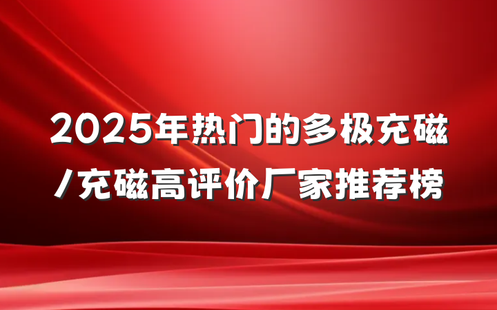 2025年热门的多极充磁/充磁高评价厂家推荐榜