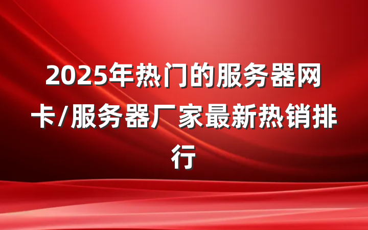 2025年热门的服务器网卡/服务器厂家最新热销排行