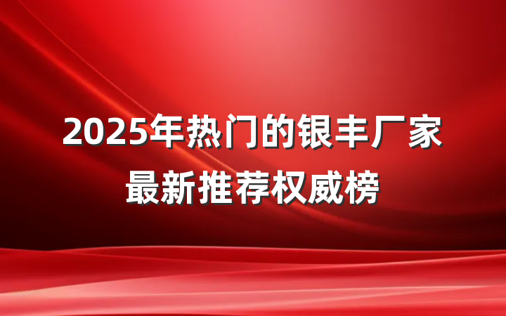 2025年热门的银丰厂家最新推荐权威榜