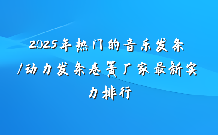 2025年热门的音乐发条/动力发条卷簧厂家最新实力排行
