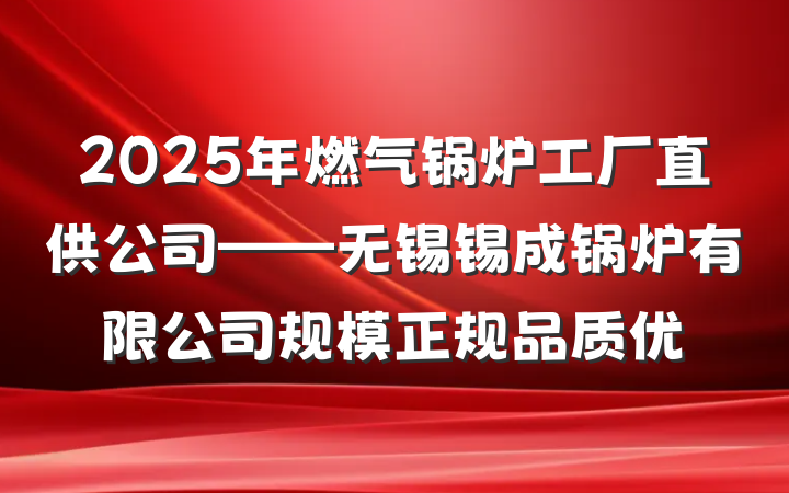 2025年燃气锅炉工厂直供公司——无锡锡成锅炉有限公司规模正规品质优