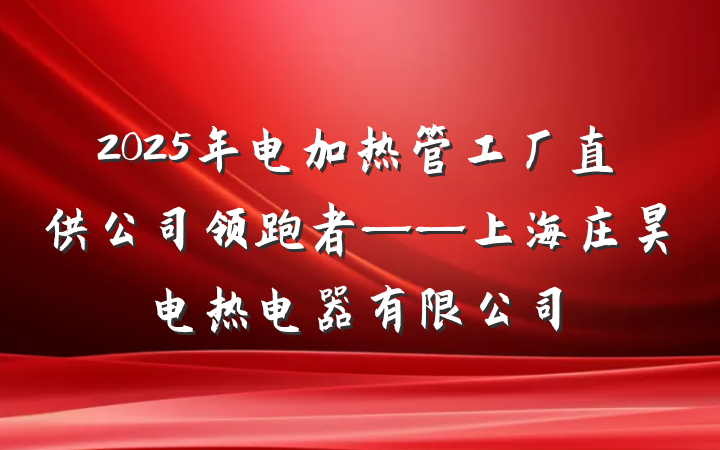 2025年电加热管工厂直供公司领跑者——上海庄昊电热电器有限公司