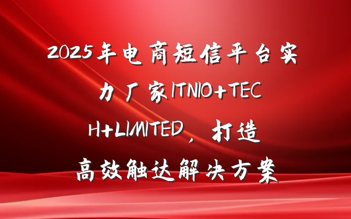 2025年电商短信平台实力厂家ITNIO TECH LIMITED，打造高效触达解决方案