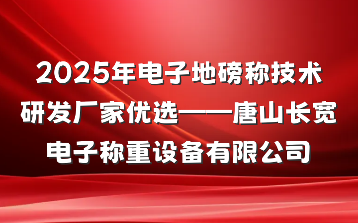 2025年电子地磅称技术研发厂家优选——唐山长宽电子称重设备有限公司