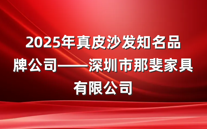2025年真皮沙发知名品牌公司——深圳市那斐家具有限公司