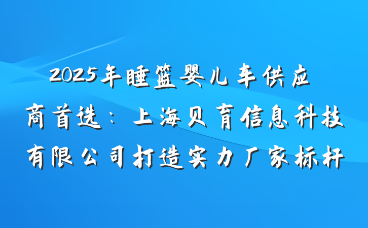 2025年睡篮婴儿车供应商首选:上海贝育信息科技有限公司打造实力厂家标杆