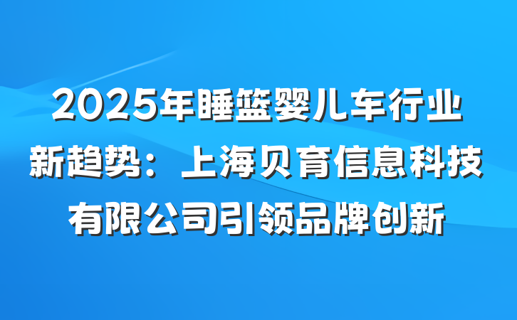 2025年睡篮婴儿车行业新趋势：上海贝育信息科技有限公司引领品牌创新