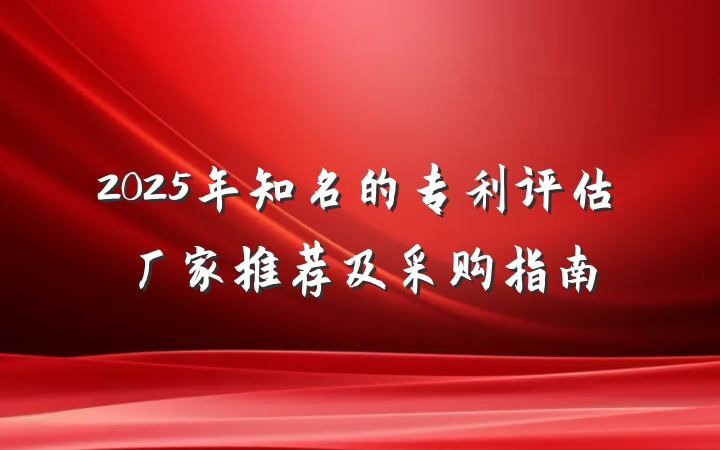 2025年知名的专利评估厂家推荐及采购指南