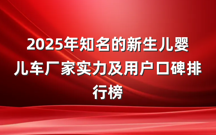 2025年知名的新生儿婴儿车厂家实力及用户口碑排行榜