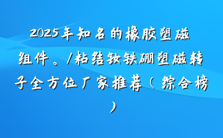 2025年知名的橡胶塑磁组件。/粘结钕铁硼塑磁转子全方位厂家推荐（综合榜）
