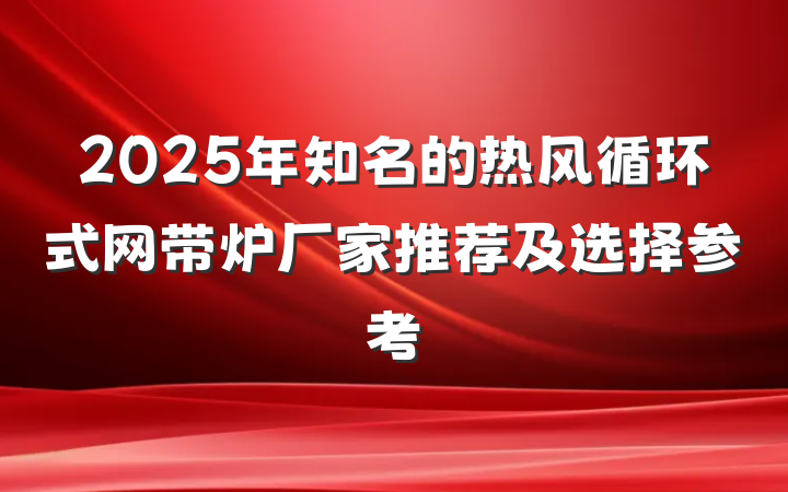 2025年知名的热风循环式网带炉厂家推荐及选择参考