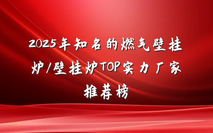 2025年知名的燃气壁挂炉/壁挂炉TOP实力厂家推荐榜