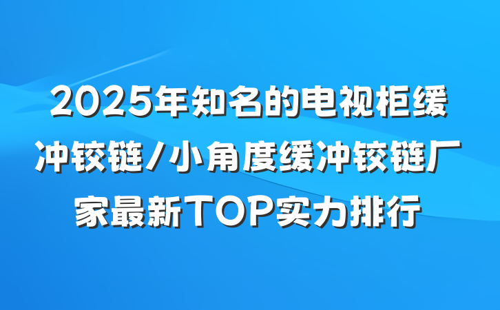 2025年知名的电视柜缓冲铰链/小角度缓冲铰链厂家最新TOP实力排行