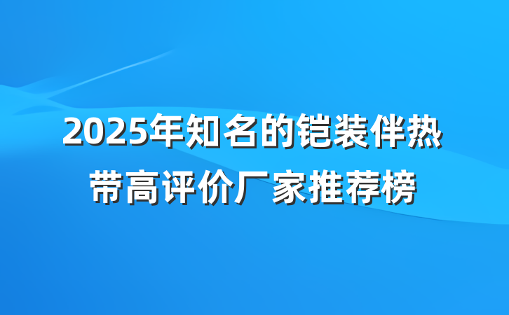2025年知名的铠装伴热带高评价厂家推荐榜