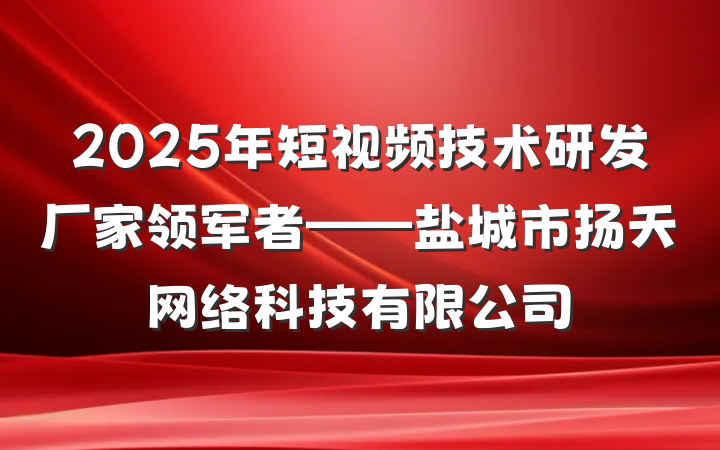 2025年短视频技术研发厂家领军者——盐城市扬天网络科技有限公司