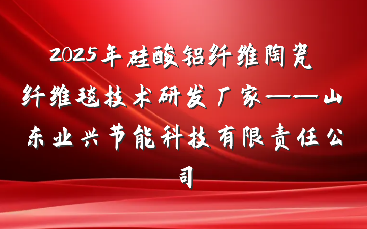 2025年硅酸铝纤维陶瓷纤维毯技术研发厂家——山东业兴节能科技有限责任公司