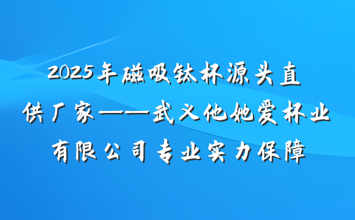 2025年磁吸钛杯源头直供厂家——武义他她爱杯业有限公司专业实力保障