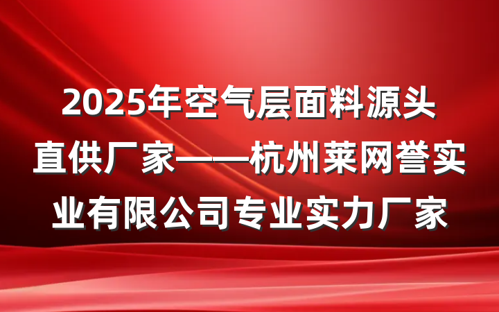 2025年空气层面料源头直供厂家——杭州莱网誉实业有限公司专业实力厂家