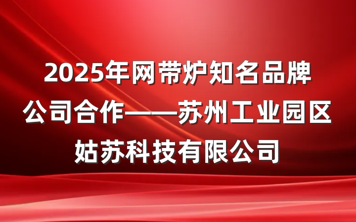 2025年网带炉知名品牌公司合作——苏州工业园区姑苏科技有限公司