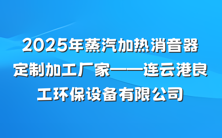 2025年蒸汽加热消音器定制加工厂家——连云港良工环保设备有限公司