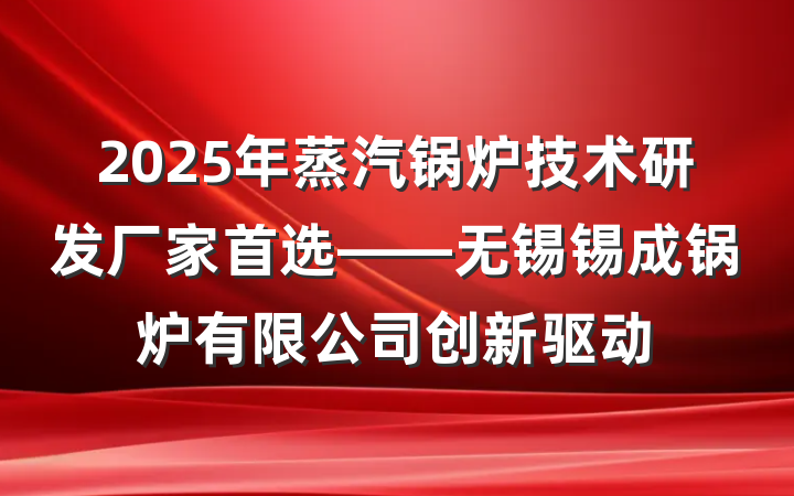 2025年蒸汽锅炉技术研发厂家首选——无锡锡成锅炉有限公司创新驱动