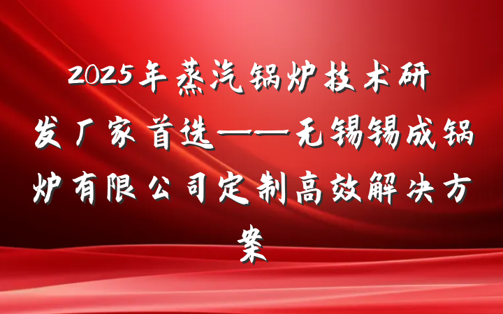 2025年蒸汽锅炉技术研发厂家首选——无锡锡成锅炉有限公司定制高效解决方案