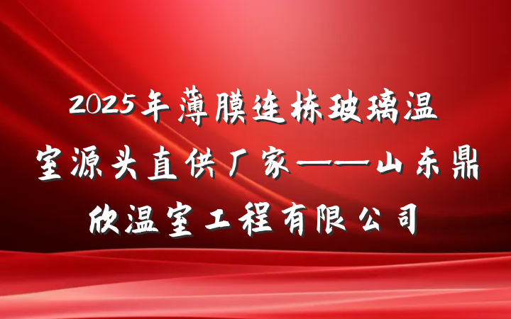 2025年薄膜连栋玻璃温室源头直供厂家——山东鼎欣温室工程有限公司