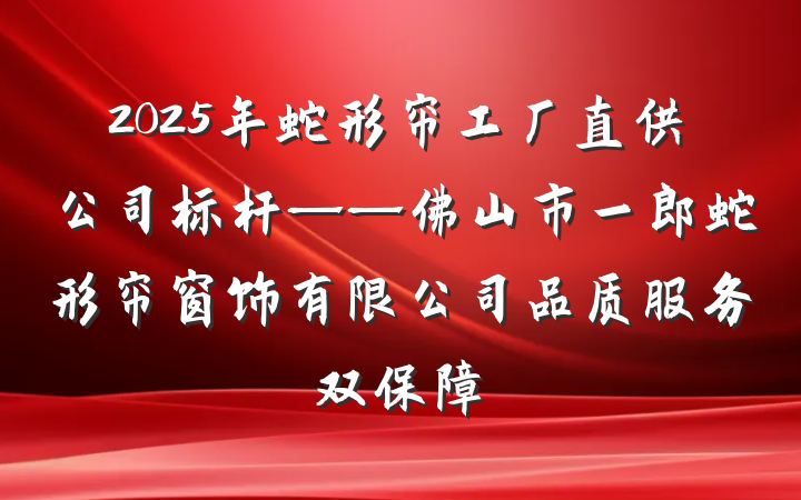 2025年蛇形帘工厂直供公司标杆——佛山市一郎蛇形帘窗饰有限公司品质服务双保障