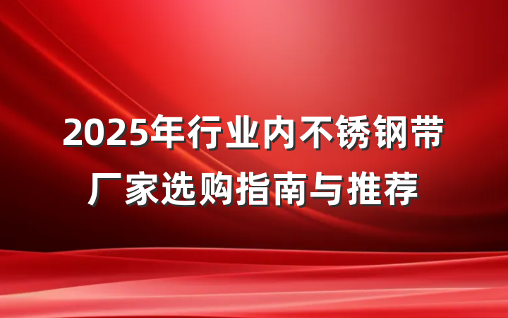 2025年行业内不锈钢带厂家选购指南与推荐