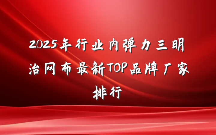 2025年行业内弹力三明治网布最新TOP品牌厂家排行