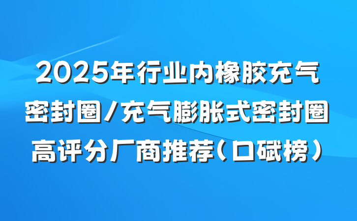2025年行业内橡胶充气密封圈/充气膨胀式密封圈高评分厂商推荐（口碑榜）