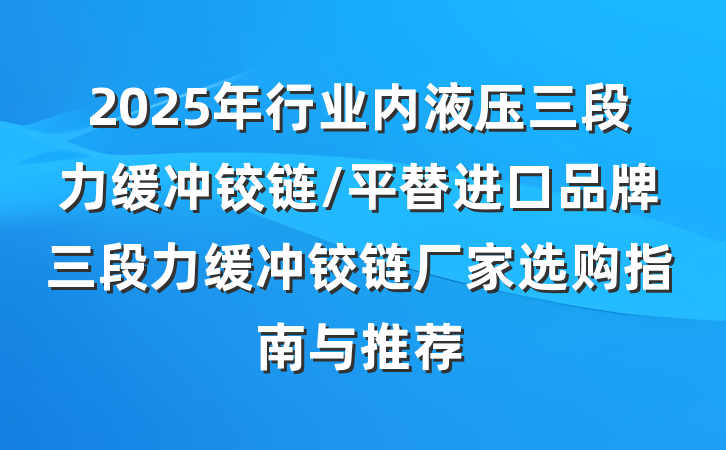 2025年行业内液压三段力缓冲铰链/平替进口品牌三段力缓冲铰链厂家选购指南与推荐