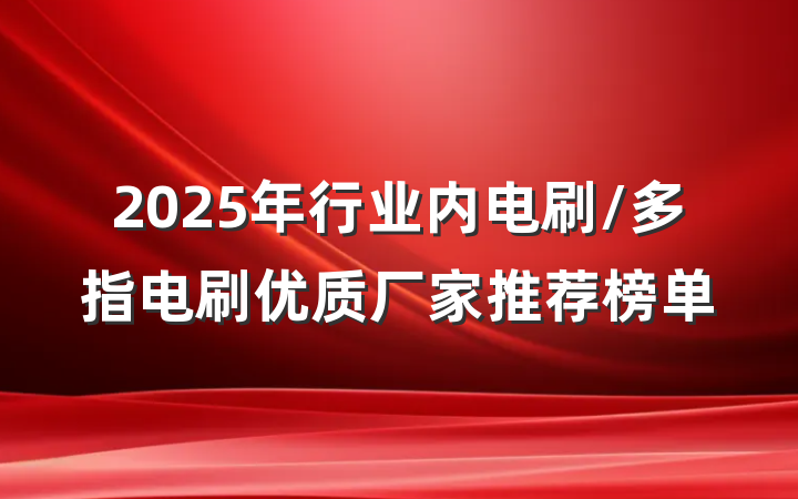 2025年行业内电刷/多指电刷优质厂家推荐榜单