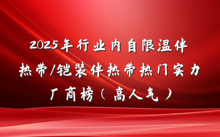 2025年行业内自限温伴热带/铠装伴热带热门实力厂商榜（高人气）