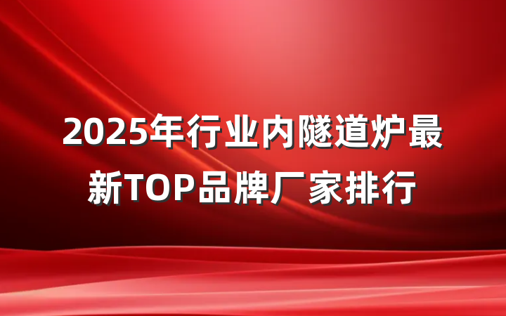 2025年行业内隧道炉最新TOP品牌厂家排行