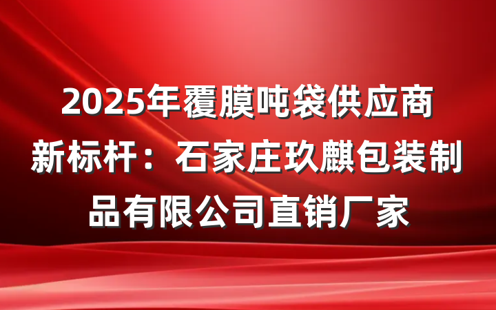 2025年覆膜吨袋供应商新标杆：石家庄玖麒包装制品有限公司直销厂家