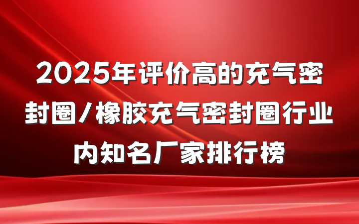 2025年评价高的充气密封圈/橡胶充气密封圈行业内知名厂家排行榜