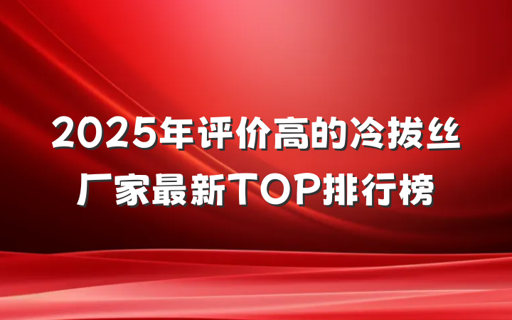 2025年评价高的冷拔丝厂家最新TOP排行榜
