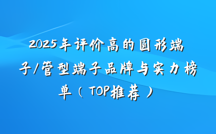 2025年评价高的圆形端子/管型端子品牌与实力榜单（TOP推荐）