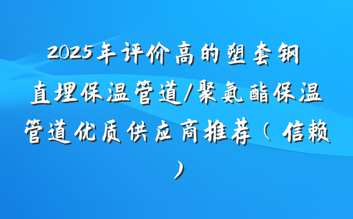 2025年评价高的塑套钢直埋保温管道/聚氨酯保温管道优质供应商推荐(信赖)