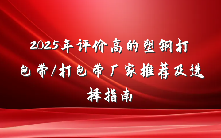 2025年评价高的塑钢打包带/打包带厂家推荐及选择指南