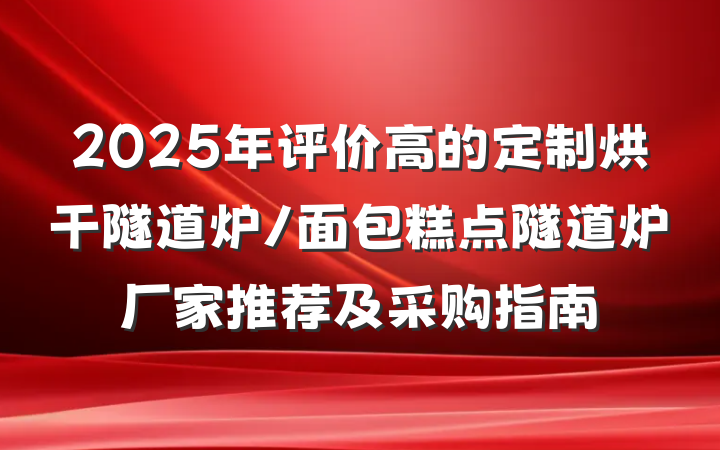 2025年评价高的定制烘干隧道炉/面包糕点隧道炉厂家推荐及采购指南