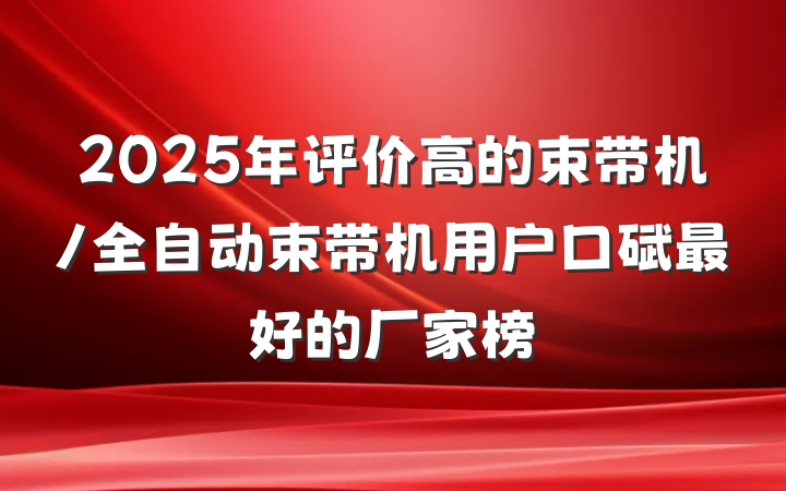 2025年评价高的束带机/全自动束带机用户口碑最好的厂家榜