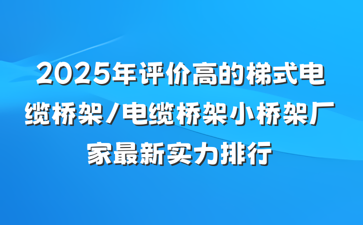 2025年评价高的梯式电缆桥架/电缆桥架小桥架厂家最新实力排行
