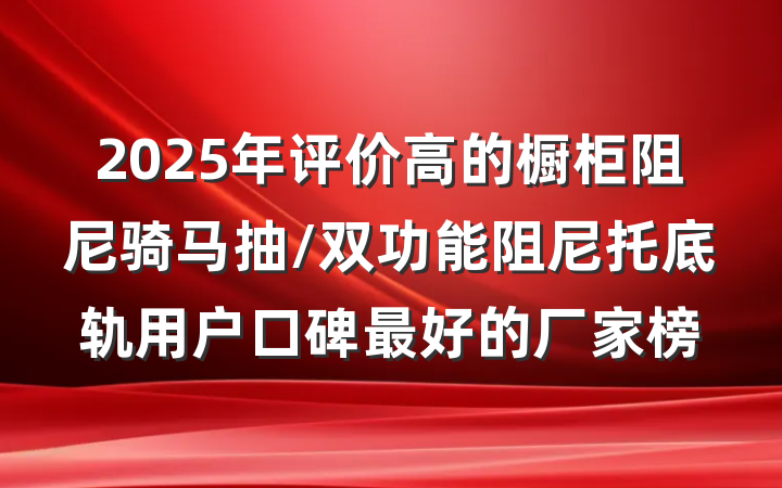 2025年评价高的橱柜阻尼骑马抽/双功能阻尼托底轨用户口碑最好的厂家榜