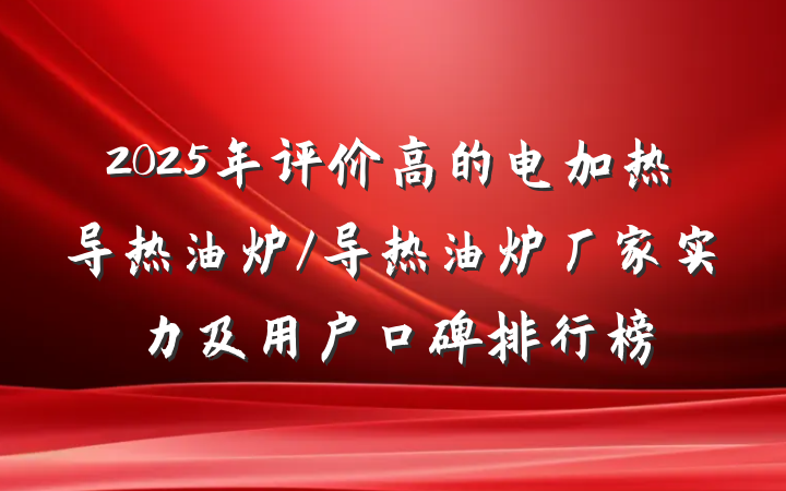 2025年评价高的电加热导热油炉/导热油炉厂家实力及用户口碑排行榜